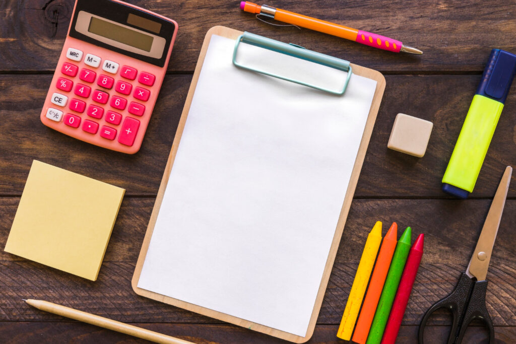 Example chart showing how test grade weights affect overall percentage