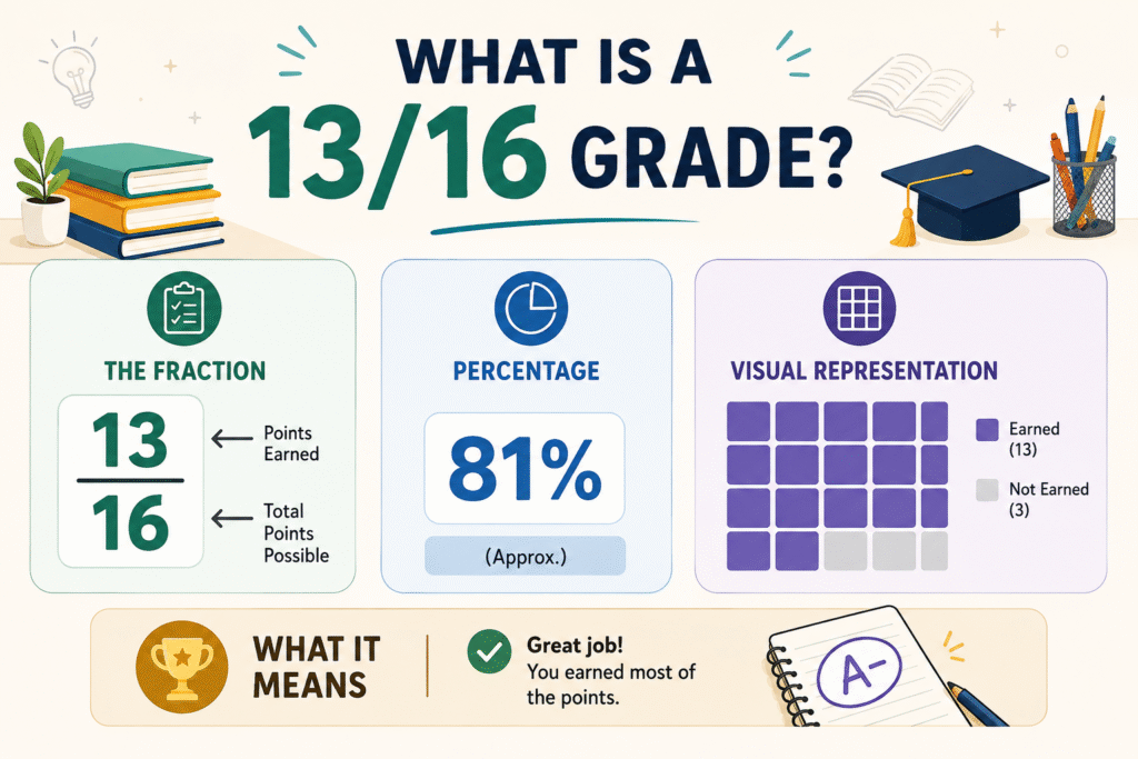 13 out of 16 grade conversion to percentage
