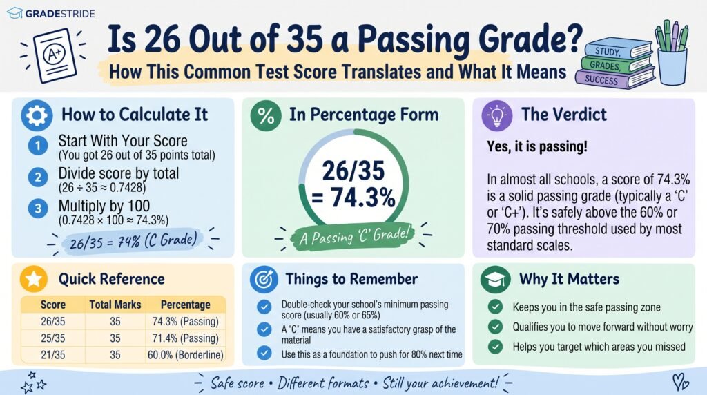 26/35 Grade Calculator: Convert Your Test Score to a Percentage