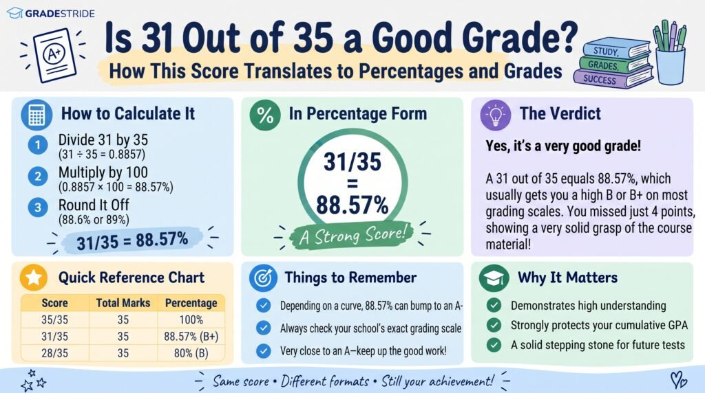 31/35 Grade Calculator: Convert Your Test Score to a Percentage